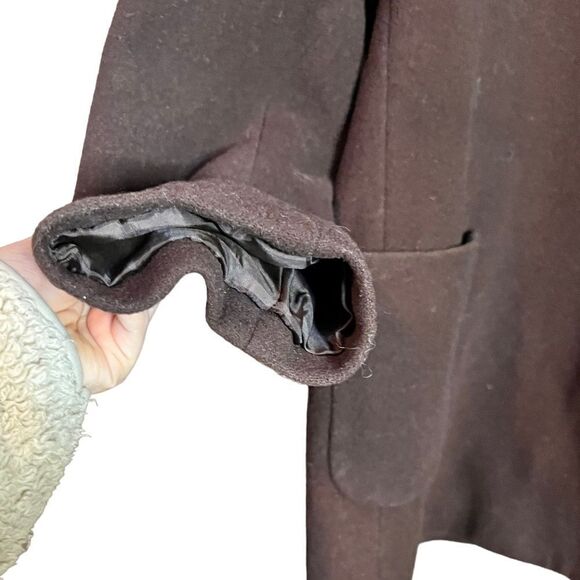 Harvé Bernard brown cashmere and wool blend blazer - Picture 8 of 10